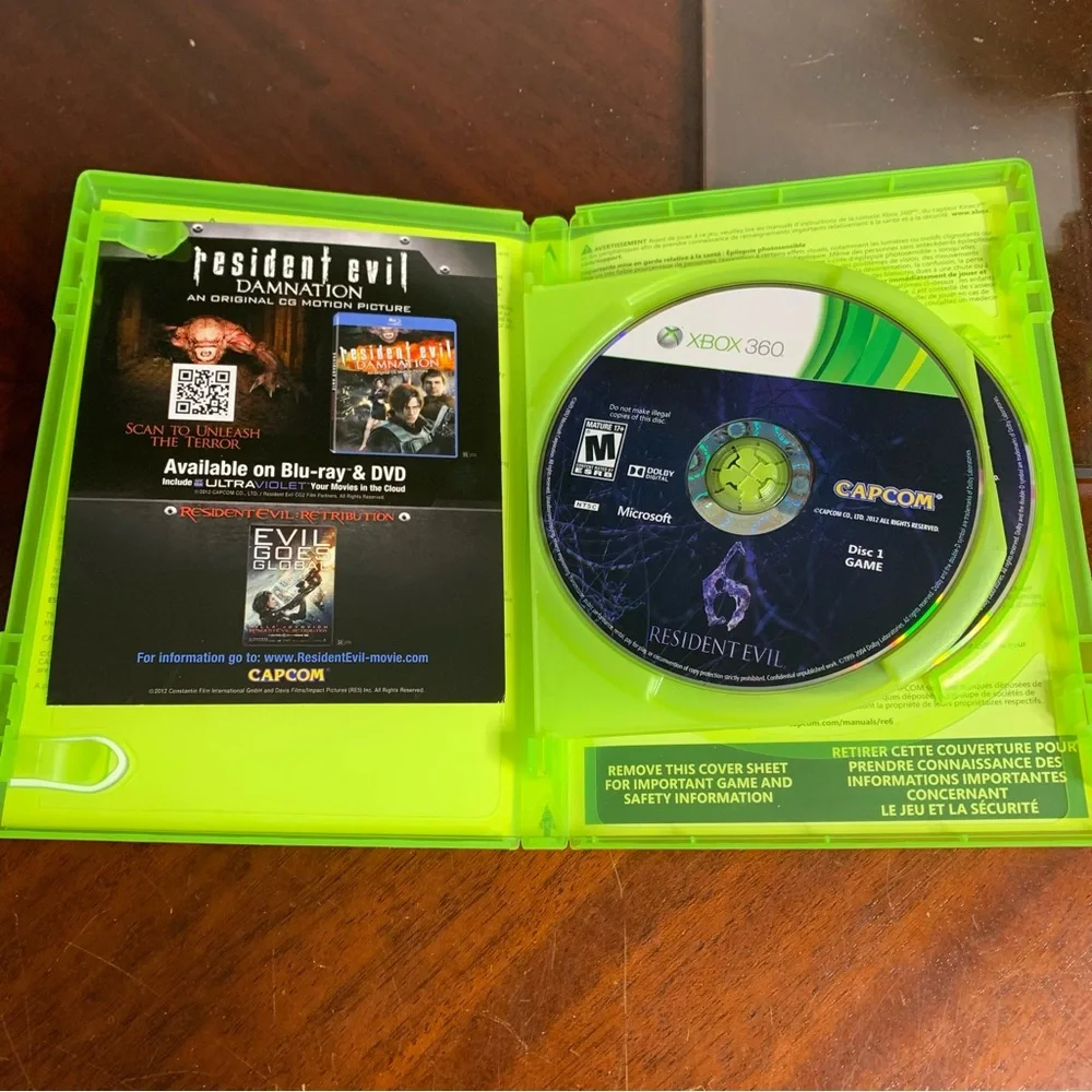 XBOX 360 Resident Evil 6 Dual Disc Video Game